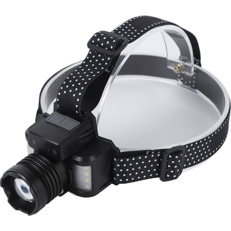 Lampe frontale à zoom haute intensité, lampe frontale rechargeable longue portée à faisceau puissant, lampe torche frontale, lampe frontale pour la pêche de nuit (1/5)
