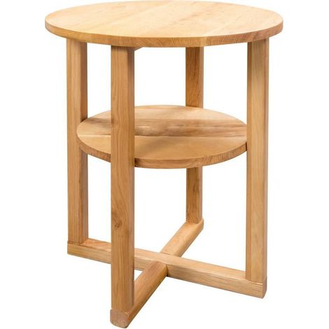 Table d'appoint chêne massif clair Hiram (1/5)