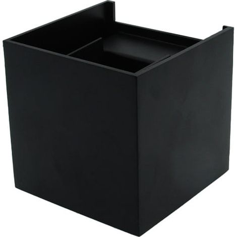 IluminaShop - Aplique de Pared LED 12W CCT Aluminio Negro Doble Cara Cube IP54  3000+4000+6000 (1/5)