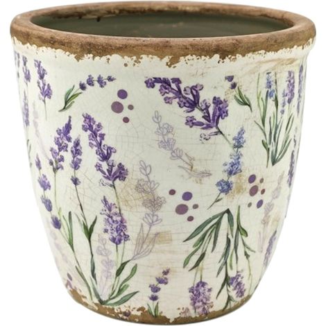 Signes Grimalt Macetero Decoracion  Macetero Lavanda Jarrones Y Portavelas Blanco 17x17x16cm 36154