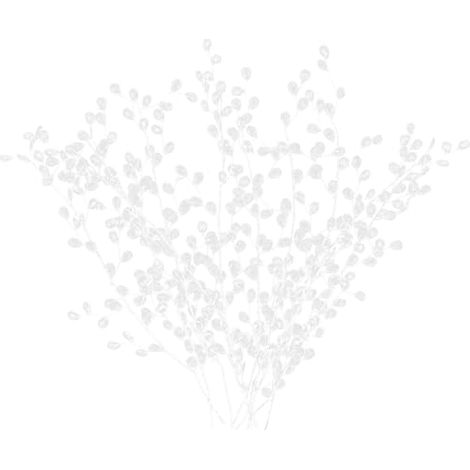 10 Pièces Guirlande en Acrylique Fleurs, Branches de Fleurs en Cristal, Blanc, Flexible, Design Artisanal, pour Loisirs Créatifs et Mariage (1/5)