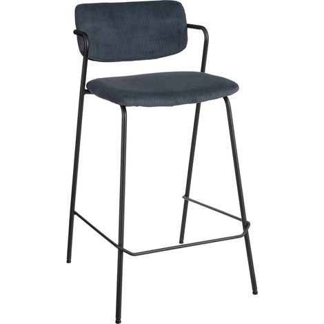 Mica Decorations Tabouret de bar Bleu foncé H91xl46xL53cm (1/2)