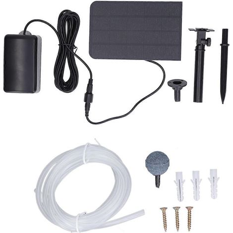 Solar-Luftpumpe mit hohem Fördervolumen und geringem Geräuschpegel – Set-Kit, DC 6V 2W, für Aquarien
