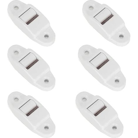 Lot de 6 guides de sangle pour volet roulant - Avec rouleau et brosse - Largeur de sangle : jusqu'à 14 mm - Espacement des trous : 40 mm (1/5)