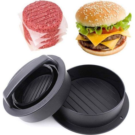 Presse À Burgers - Antiadhésive - 3-en-1 Standard Et Mini - Compatible Barbecue Et Cuisinière - 2 Pièces (1/4)