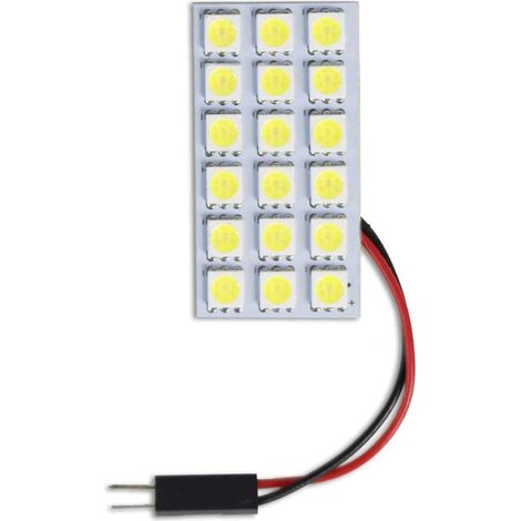 Luci Pannello 18 LED Interno Auto SMD Luce Fredda 6000K Per Interni Auto Tettuccio 4 Watt Alimentazione 12 V Adattatore T10 (1/2)