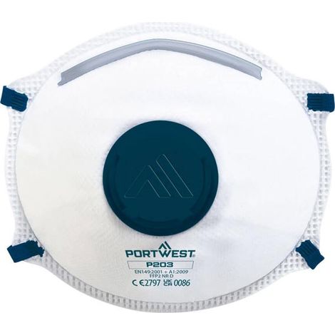 Masque Ffp2 à Valve - Dolomite - Blanc - Portwest (1/2)