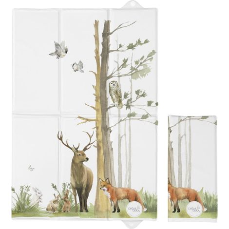 Fasciatoio pieghevole 60x40 cm, motivo bosco, Ceba Baby