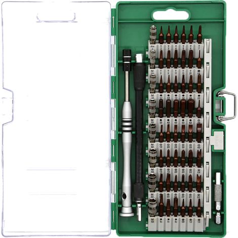 Kit d'outils de réparation pour smartphones, 58 pièces, CRV de précision, vert. (1/4)
