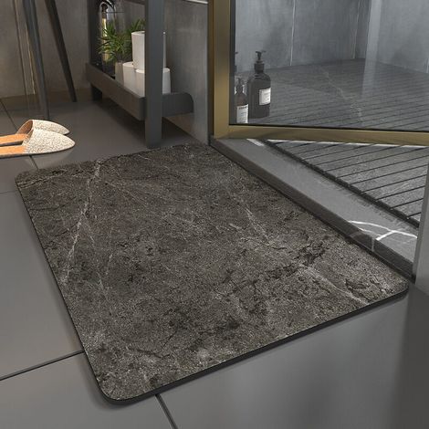 Tapis De Bain Antidérapant 40X60cm, Tapis Salle De Bain Diatomite Absorbant, Tapis De Douche Séchage Rapide, Tapis De Sortie De Douc (1/5)