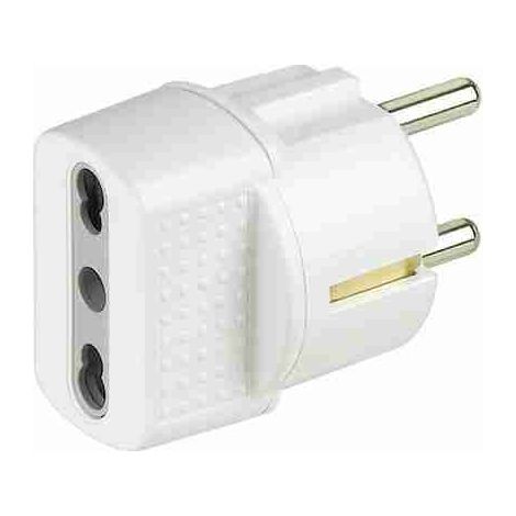 BTIS3625DE Adattatore con spina tedesca e presa bipasso - bianco