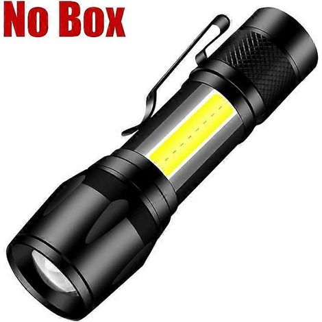 Lampe torche LED puissante rechargeable USB avec zoom et batterie intégrée XP-G Q5. 3 modes d'éclairage LED longue portée. 1 pièce - Sans boîte (1/5)