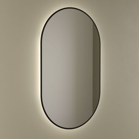 Salgar Spiegel OLIMPIA 920 Vertikal Mit LED-Beleuchtung (17 W - 40000ºK.) IP44 BLACK VELVET 920 x 520 x 30 mm (1/3)