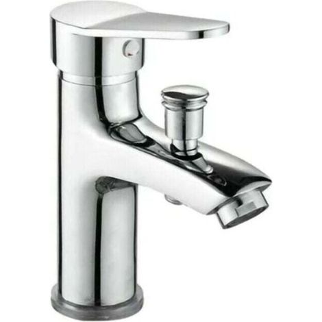 Mitigeur de douche, robinet de douche à double usage chaud et froid avec poignée unique, en alliage, avec tuyau d'arrivée d'eau de 60 cm (1/4)