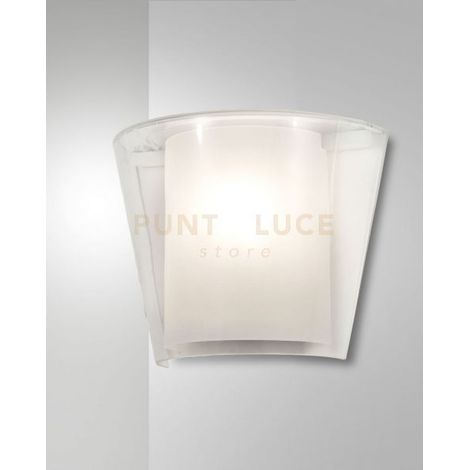 VIKI APPLIQUE COLORE TRASPARENTE 1 LUCE ATTACCO E27 IN VETRO IP20
