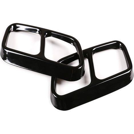 Per CLS W218 2012-2017 acciaio inox nero tubo scarico copertura adesivi accessori auto (1/5)
