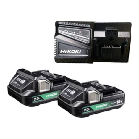 HiKOKI Booster Pack UC18YFSLWFZ 2x Akku BSL1820M 18V 2,0 Ah + Ladegerät UC18YFSL (1/2)