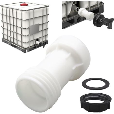 IBC-Tankzubehör – S60 x 6 – IBC-Verlängerungsstück – Grobgewinde – Zubehör für 1000-Liter-Wassertanks – IBC-Tankverbinder – mit Staubschutzkappe (1/5)