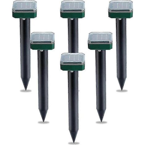 Lot de 6 répulsifs à serpents solaires pour l'extérieur, répulsif à serpents à ultrasons, répulsif à serpents solaire pour l'extérieur, répulsif à serpents électronique pour jardin (1/5)