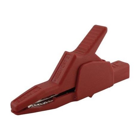 SKS Hirschmann AK 2 B 2540 I rt Morsetto a clip/coccodrillo isolato Connettore 4 mm CAT II 1000 V Rosso