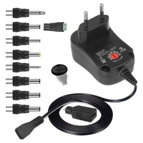 Adaptateur d'alimentation 12w 3v 4.5v 5v 6v 7.5v 9v 12v AC DC pour routeur, lumière LED (1/5)
