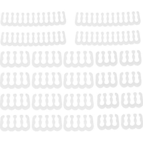 24 peignes blancs pour câbles gainés de PC jusqu'à 3,4 mm, carte mère 24/8/6 broches (1/5)