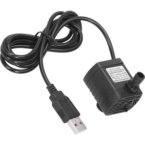 Pompe à eau USB submersible miniature silencieuse 3,5-9 V pour filtration d’aquarium et arrosage (1/5)