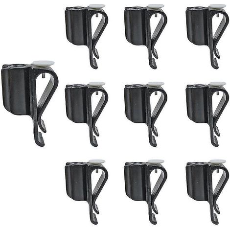 Set mit 10 Golfbag-Clips inklusive Putterhalter, robuster Organizer aus schwarzem Kunststoff, Golfzubehör (1/5)
