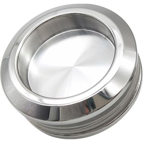 Poignées de Porte Coulissantes, Poignée Ronde de Porte, Design Encastré, Style Minimaliste, Poignées en Acier Inoxydable pour Portes de Chambre, Portes Coulissantes, Armoires, Tiroirs (1/4)