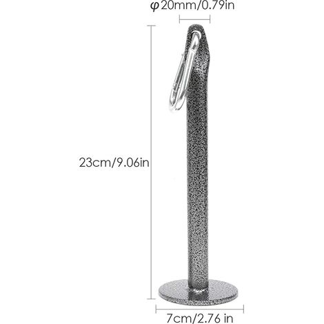 1 Support de chargement pour disques, acier robuste, mousqueton inclus, capacité 300 kg, pour musculation et poulie (1/5)