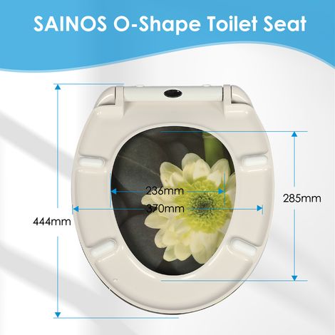 Abattant de toilette ovale Homseat Duroplast avec fermeture amortie, en bambou zen (1/4)