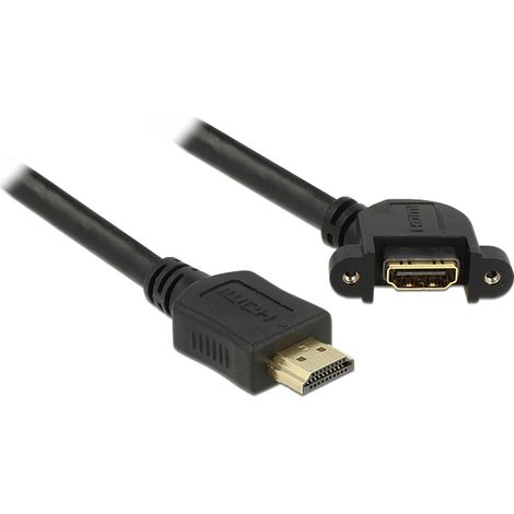 DeLOCK HDMI A, 1m cable HDMI HDMI tipo A (Estándar) Negro (1/2)