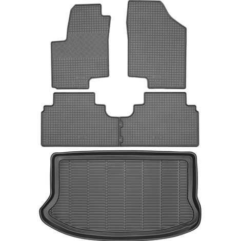 Set di tappetini in gomma per auto e tappetino per bagagliaio per Hyundai ix20 Minivan del 2017