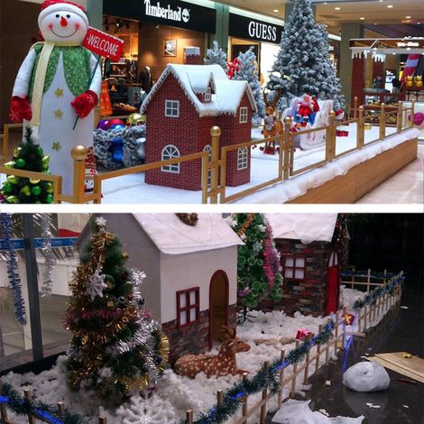 Weihnachtsschneedecke aus künstlicher Baumwolle für Weihnachtsbaumdecken und Hintergrunddekorationen (1/5)
