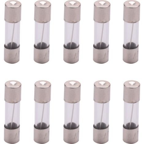 10 Fusibles à Retardement 5x20mm 250V Ampères Tubes en Verre Lot de 10 Pièces (1/4)