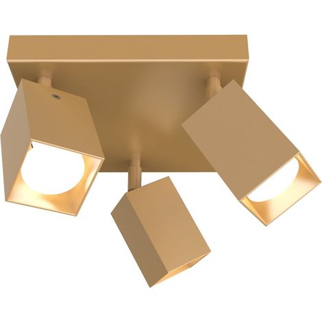 LUMICOM BRINCK Q Plafoniera X3, 3X GU10, max 33W, metallo, anodic gold, L.25cm (1/4)