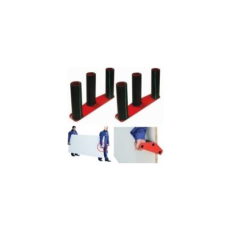 Soporte de panel con agarradera (el par) rojo