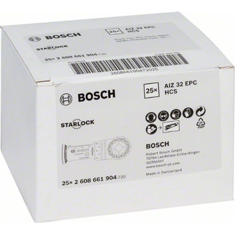 Hoja sierra oblicua, ref. Bosch : AIZ 32 EC, calidad de Hoja de sierra HSC, dimensiones 32 x 40 mm, utilización : para madera