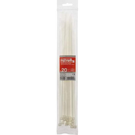 20 Collane di cablaggio 4,8x300mm trasparenti
