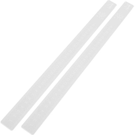 Lot de 2 règles de mesure d'épaisseur de pâte à biscuits, bâtonnets de guidage et niveleurs blancs (1/4)