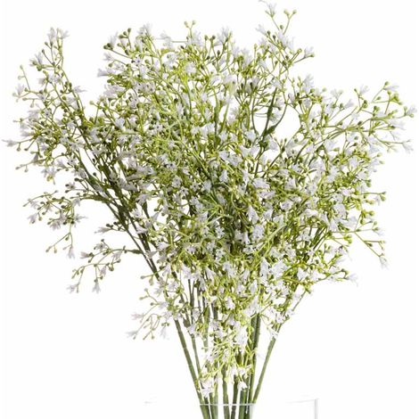 Wildflower Spray Artificial Plant - L23 x W23 x H72 cm - White