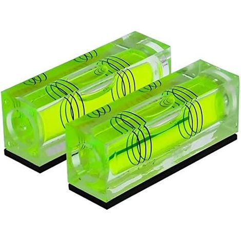 Haute Précision Mini Niveau Bulle Petite Bulle Horizontale Trois Lignes Horizontal Perle Niveau Magnétomètre 2PCS (52X20X15MM) (1/4)