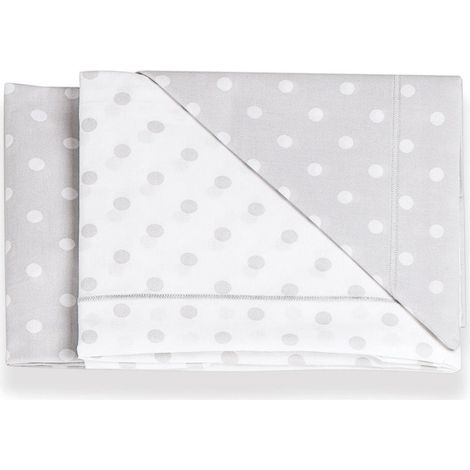 Italbaby Juego de Sábanas para Cuna Next2Me Pois Gris 3 Pz Algodón 100%