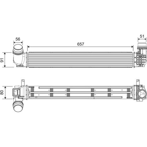 Intercooler, échangeur Valeo 818878 RENAULT 144960006R 144960600R 144961285R