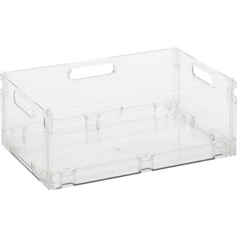 Boîte de Rangement Pliable "Fold'n" 7,5L Transparent (1/4)
