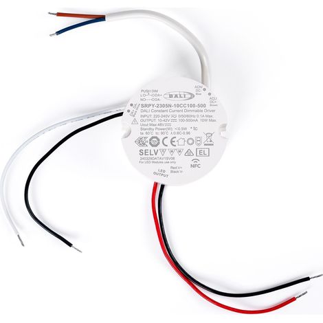 Driver DALI dimmable DT6 NFC monocolore 220-240V - Sortie (1/5)