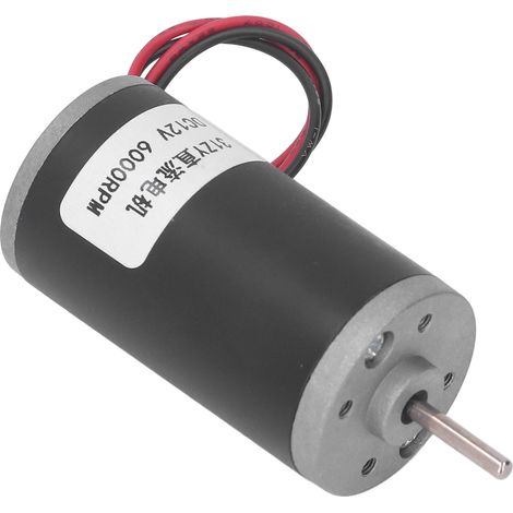12V Permanentmagnet-Elektromotor, reversibel (im Uhrzeigersinn/gegen den Uhrzeigersinn), hohes Drehmoment, Drehzahl 6000 U/min, hohe Leistung, für industrielle Anwendungen und Heimwerkerprojekte. (1/5)