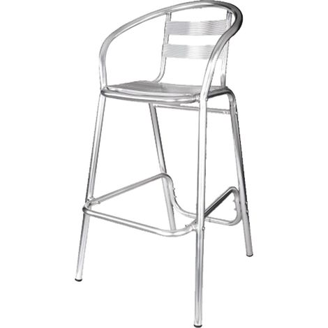 Sgabello in alluminio 52x58xH103cm Bar Alu
