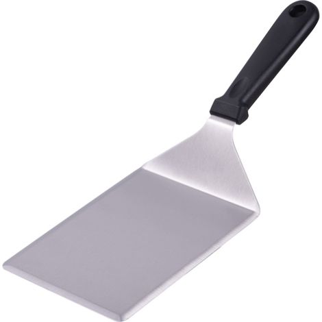 1 Spatule à pression, bords tranchants, acier inoxydable, poignée résistante, cuisine barbecue (1/5)