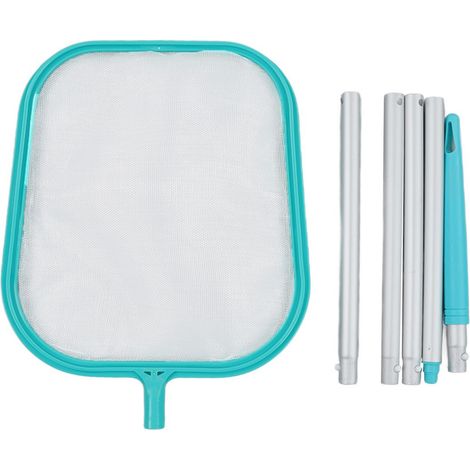 1 Filet écumoire, 5 tiges télescopiques, maille nylon robuste, cadre plastique, pour piscine fontaine spa (1/5)
